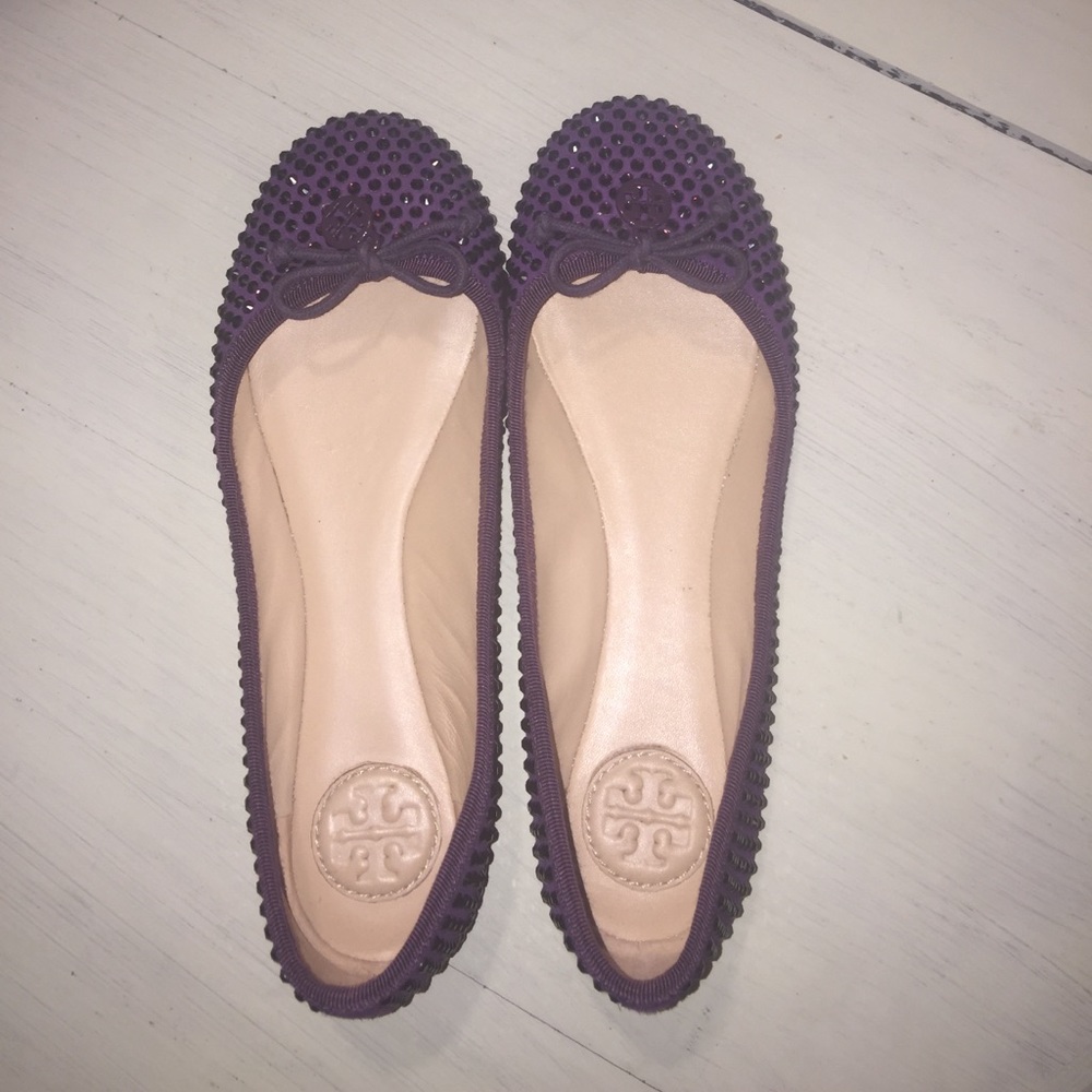 EUC *RARE* Tory Burch Rhinestone Flats